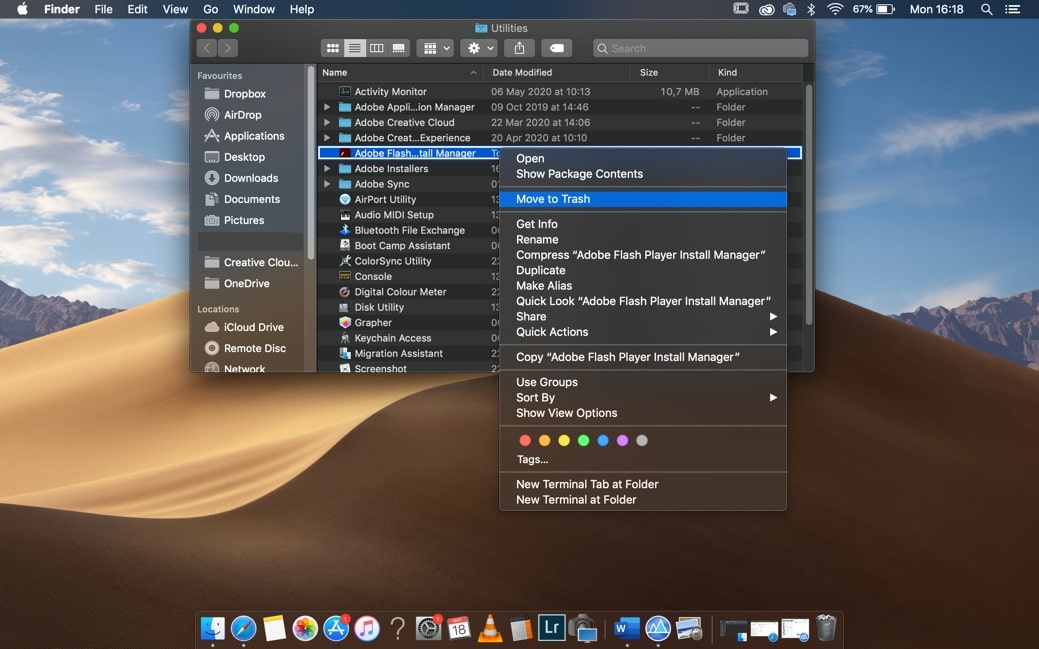 install current flash player for mac